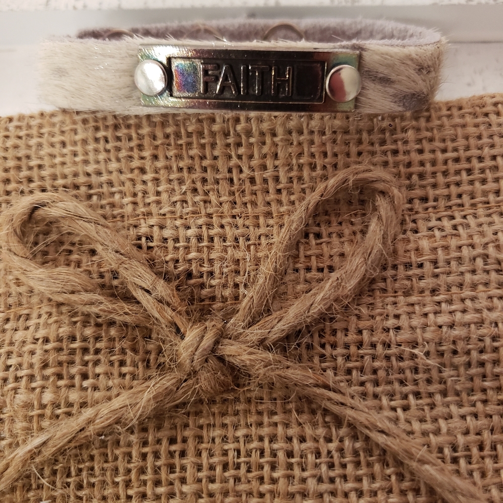 Faith Leather Cuff Bracelet